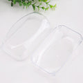 Large inventory of pacifier storage boxes available for wholesale. portable, transparent pacifier cases, sold individually