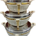 Export3pcs golden bell insulation box 3l-7l-10l large capacity export insulation tableware food warmer