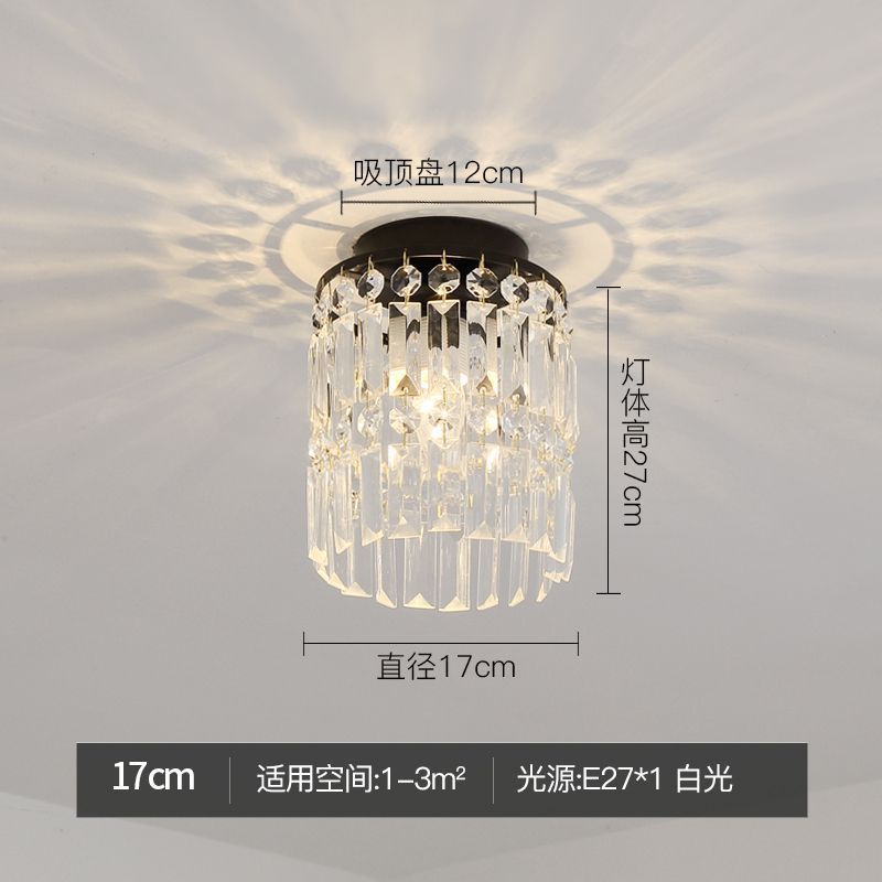 Modern minimalist creative hallway entryway ceiling light, light luxury crystal italian style popular corridor balcony walk-in closet lighting fixture