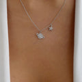Star and moon necklace wholesale fashion cross-border o-shaped chain jewelry women's ins style niche style design high-end fall and wintersweater chain