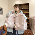 2025 new small fresh plaid backpack - student schoolbag, family matching bag, travel bag, lightweight korean style backpack for girls