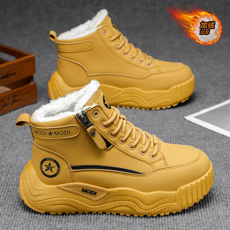 Men's snow boots: 2025 winter bestseller - warm, freeze-proof, fleece-lined, extra thick, waterproof, non-slip, thick-soled cotton boots