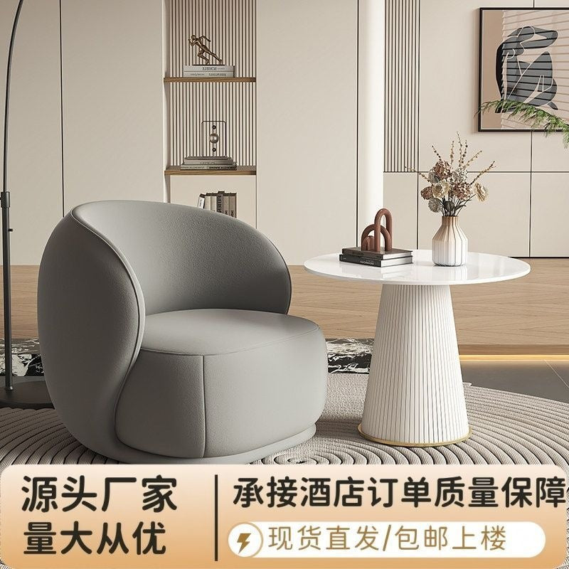 Balcony casual table and chair single sofa modern casual lazy casual chair creative designer reception negotiation combination