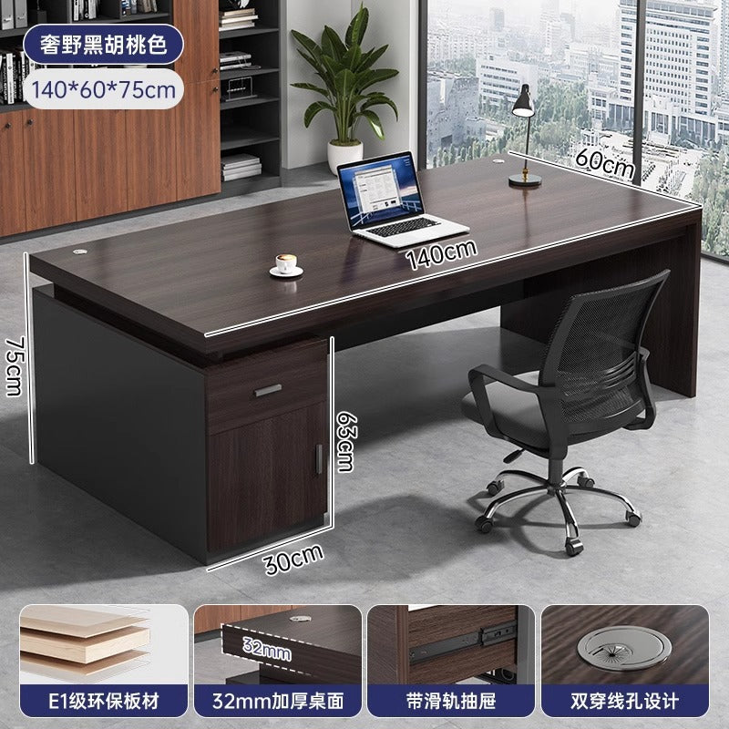 Desk Boss Table Single Desktop Office Table and Chair Combination Staff Desk Light Luxury Home Computer Desk