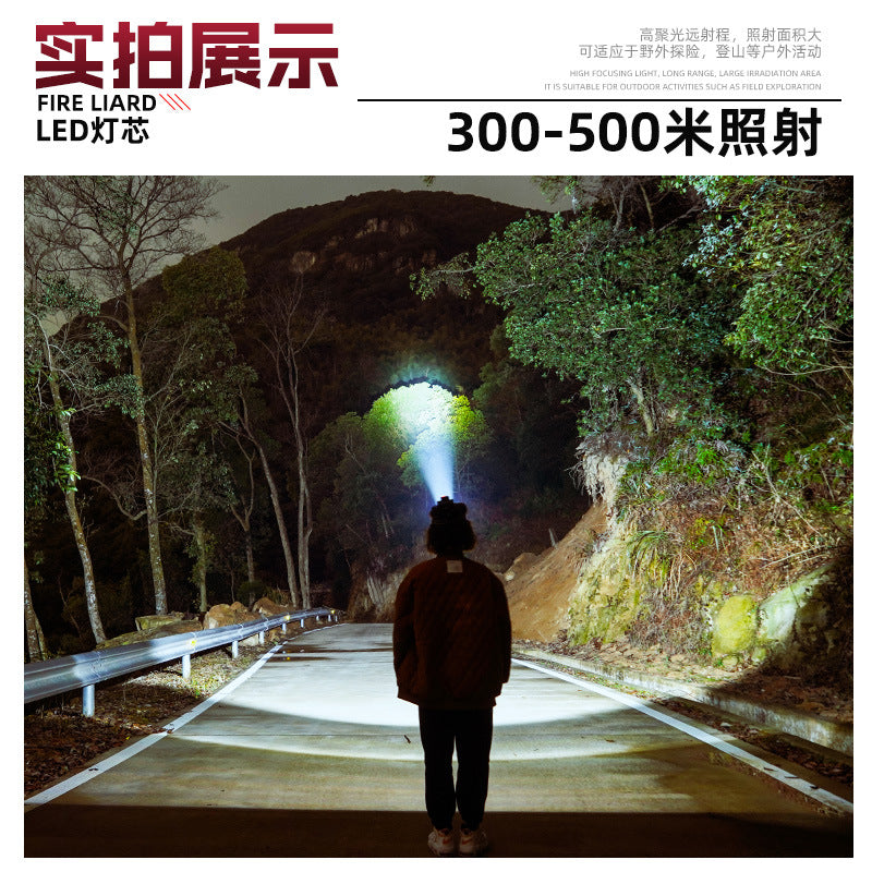 LED headlight strong light long-range rechargeable waterproof super bright head-mounted night fishing light mining light outdoor household flashlight