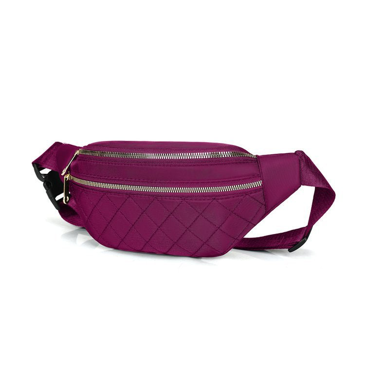 Foreign trade new diamond fashion breast bag outdoor sports versatile mobile phone fanny pack large capacity casual shoulder messenger bag