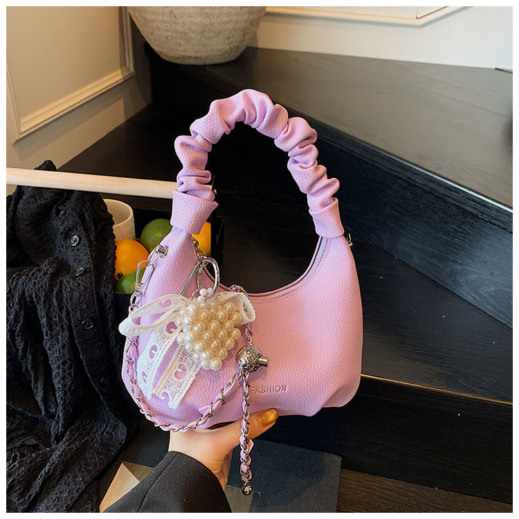 Cross-border bag women's 2025 trendy new niche design women's bag cloud bag underarm bag premium texture shoulder bag