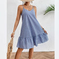 European and american cross-border e-commerce   new striped print sexy summer camisole dress for women