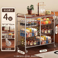 Narrow gap cart - minimalist, light luxury floor storage rack - living room snack organizer - ultra-slim, movable storage for tight spaces