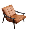 Italian normcore designer single chair finn ash wood living room balcony negotiation leather single sofa casual chair