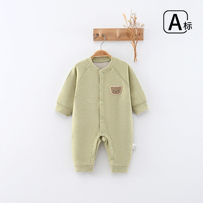 Baby onesie autumn winter bottomheattechinner clothes men's and women's autumn clothes pajamas baby onesie