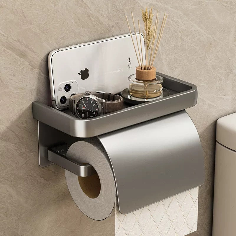 Bathroom toilet paper box toilet tissue box storage rack punch-free wall-mounted paper drawer placement box bathroom roll paper rack