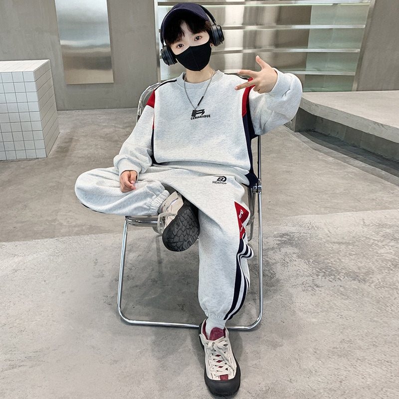 Boys' spring/autumn fashion sweatshirt set -  new arrival - mid-to-large size - sporty, casual, stylish, versatile, and trendy bestseller