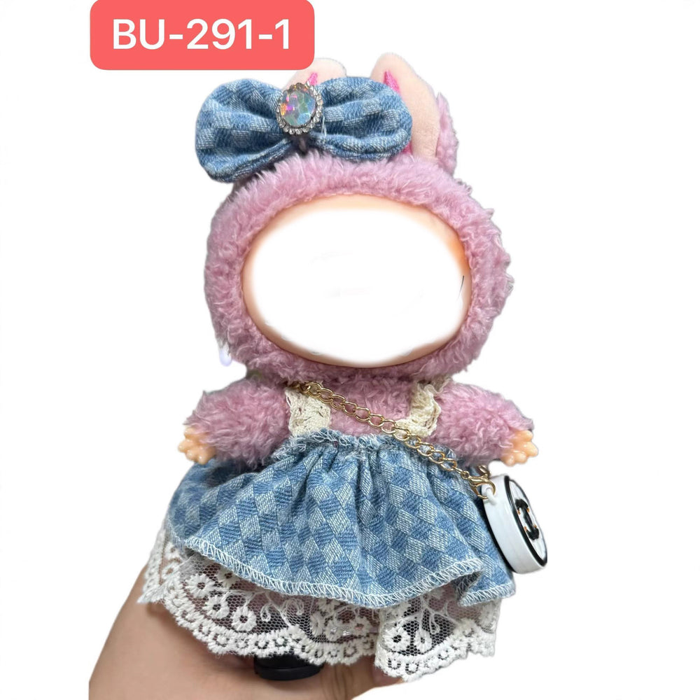 Labubu doll clothes labubu 17cm doll cute dress up one, two, three instead of suitstuffed toys