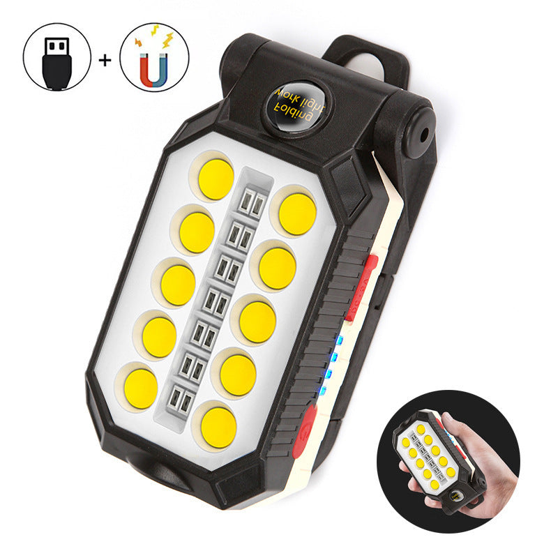 Cross-border LED strong magnetic work light Car warning light Portable flashlight Multifunctional auto repair light Charging maintenance light