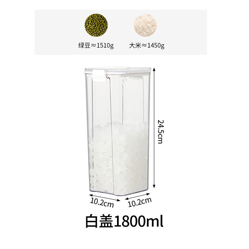 Kitchen snap-seal jars, household food-grade storage containers, transparent medicinal herb plastic airtight boxes, spice storage boxes