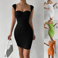 spring/summer new arrivals:  us & european style sexy nightclub mini dress - sleeveless knitted bodycon cami dress