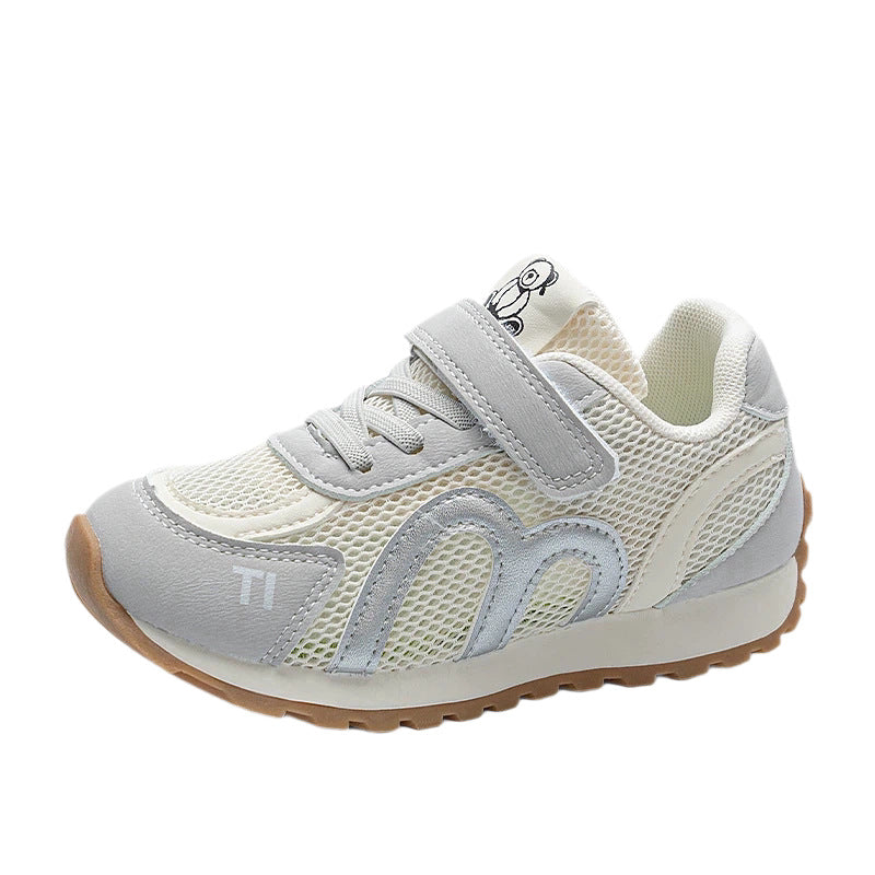 summer new kids' soft-soled sneakers: boys' anti-slip athletic shoes, lightweight running shoes for mid-to-large children, and aglet shoes