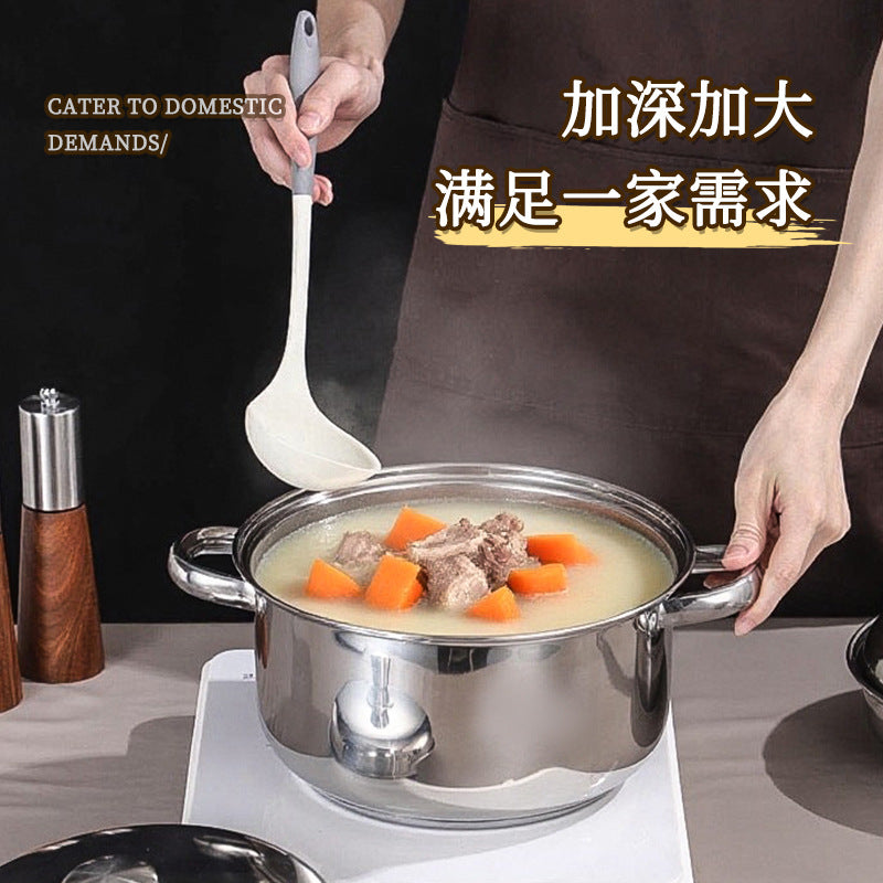 Export suit pot thickened bottom stainless steel pot twelve-piece set for home kitchen frying soup pot cookware suit
