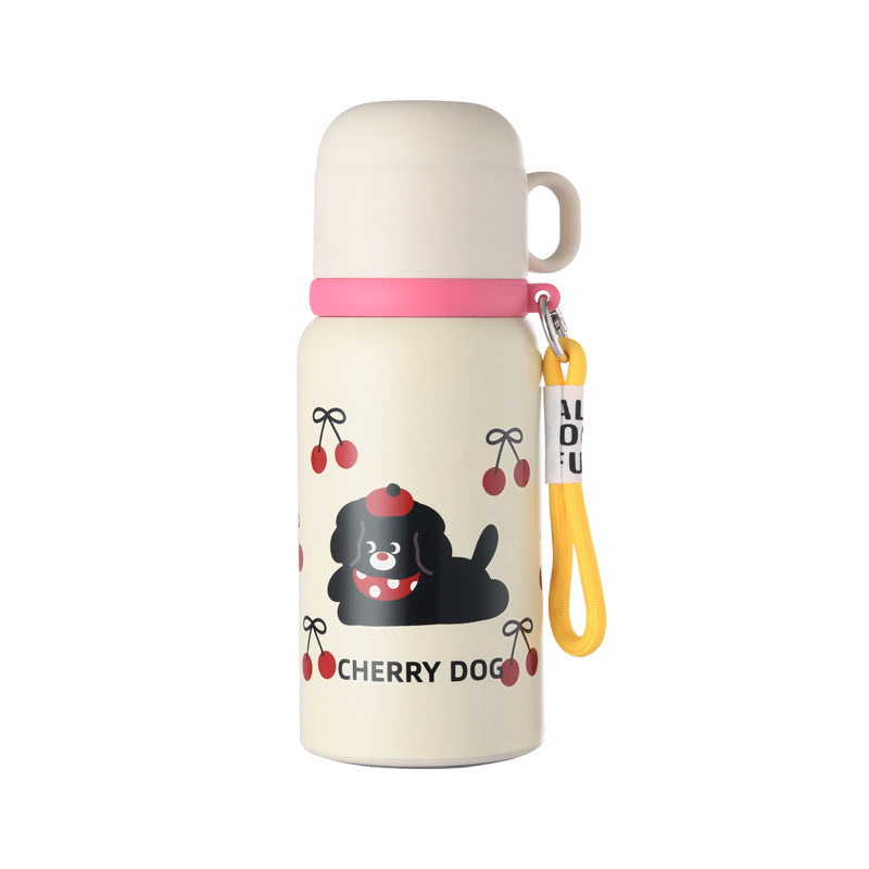 Double-walled insulated water bottle for kids, 316 stainless steel, suitable for both boys and girls. water bottle with straw, large capacity, wholesale and customization available