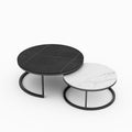 Amazon accessible luxury coffee table living room classy countertop glass round table coffee table for home iron art large and small round coffee table