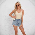 2024 amazon fashion cross-border summer women's lace v-neck adjustable spaghetti strap camisole
