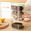 Kitchen spice organizer, stackable food storage containers for scallions, ginger, and garlic, food-grade spice dispenser