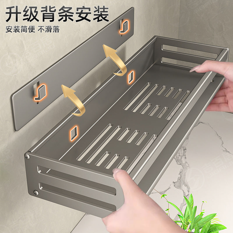 Removable and washable space aluminum toilet rack, bathroom washstand, non-punching wall-mounted toilet, toilet storage rack