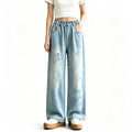 Girls' tencel denim pants - ice silk breathable summer  new anti-mosquito pants - girls' casual long pants for big kids - versatile style