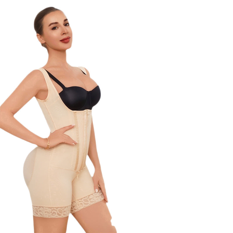 European and american style women's bodysuit shapewear - powerful tummy control, waist cincher, butt lifter, body shaping, seamless mesh corset