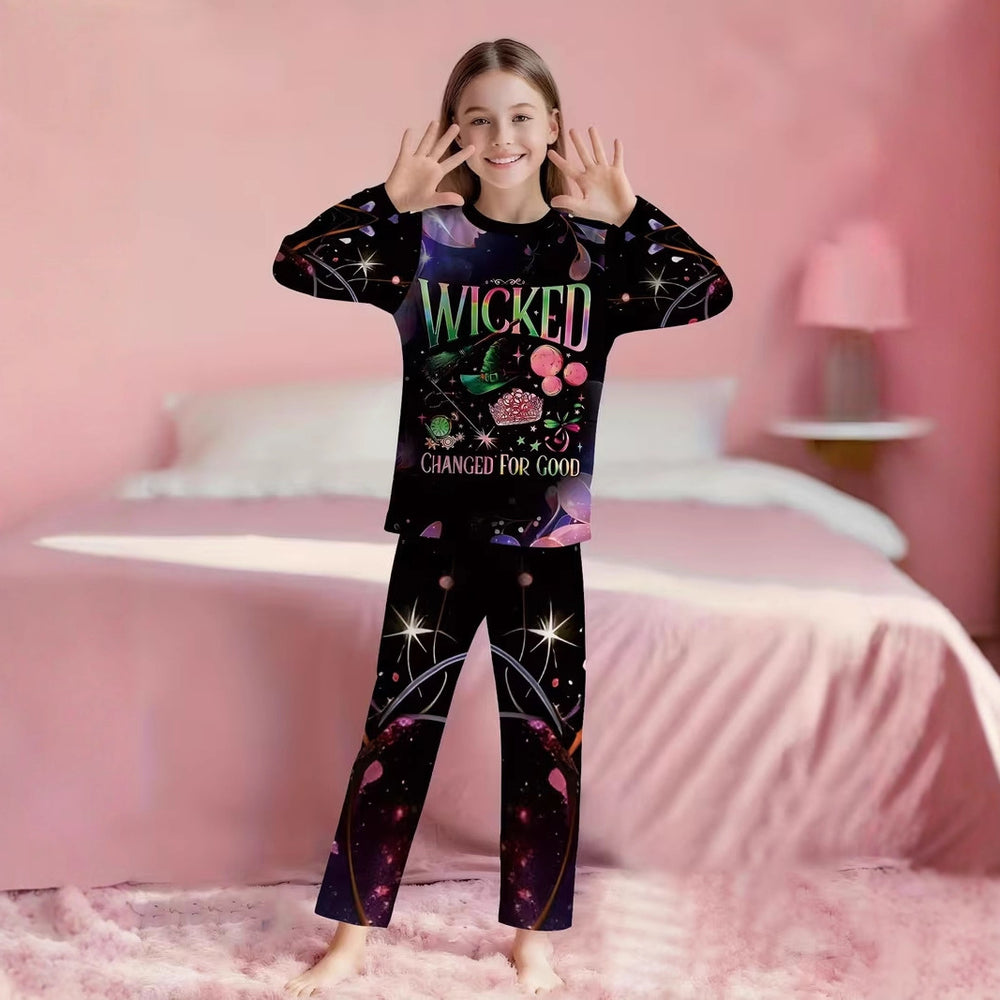 wholesale: girls' long-sleeved pajamas (set) - lightweight spring/autumn styles for toddlers and big kids