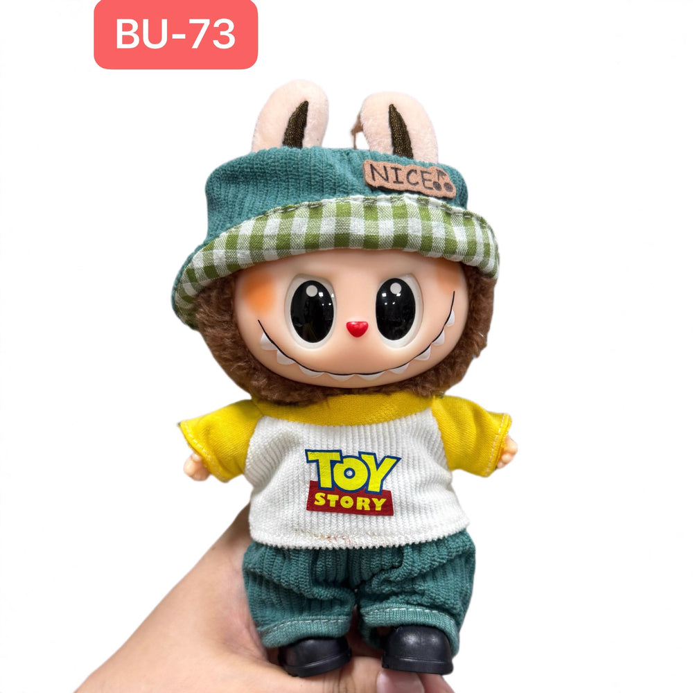 Only clothes best selling labubu baby clothes collection 17cm doll creative outfit suit vinyl doll clothes accessories