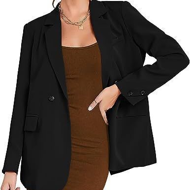 Europe and the United States  temu  small suit 2025 autumn and winter OL commuter lapel slim cardigan temperament suit