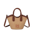 summernew arrival miu satchel tote bag women's 2025new arrival shoulder crossbody vegetable basket bucket