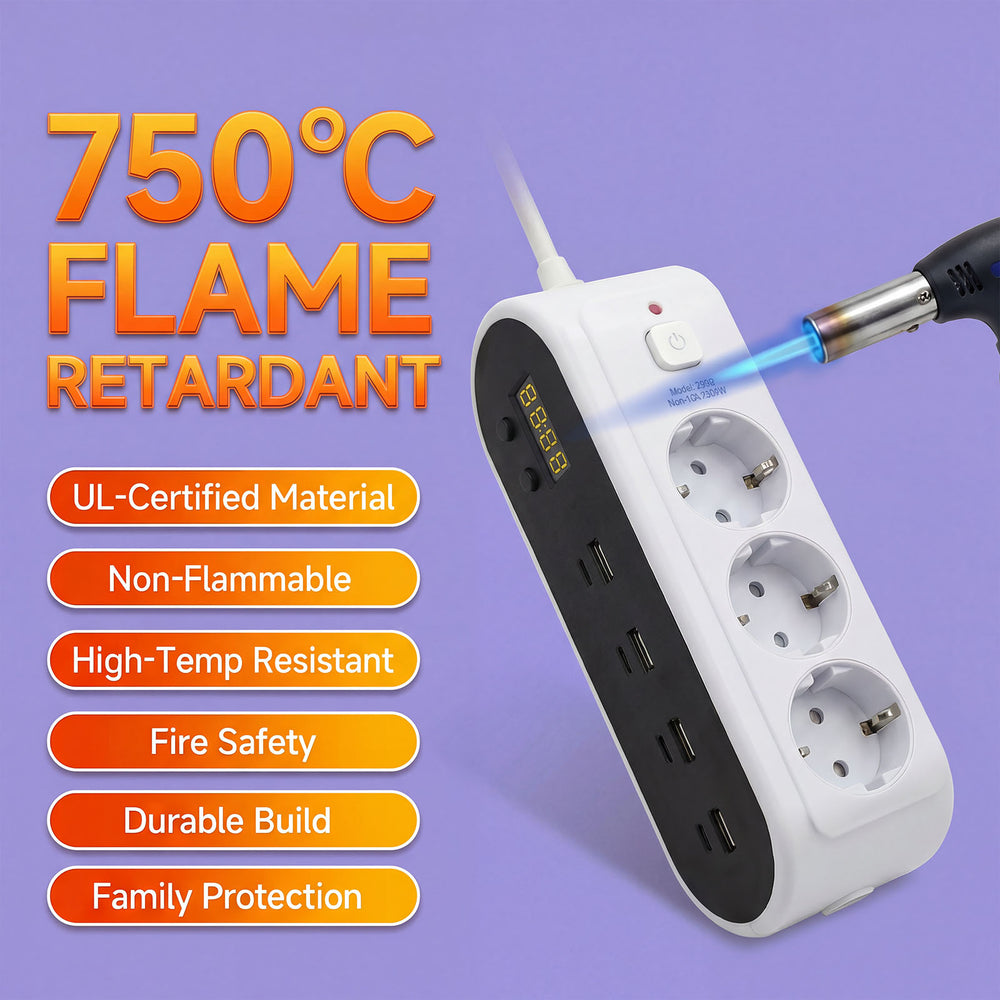 European standard overload protection socket russian switch corded corner power strip multifunctional power board usb charging desktop