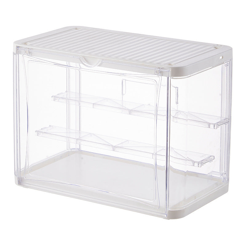 Display rack Wall-mounted dust-proof with lamp storage figure No punching Transparent household building block Toy display shelf