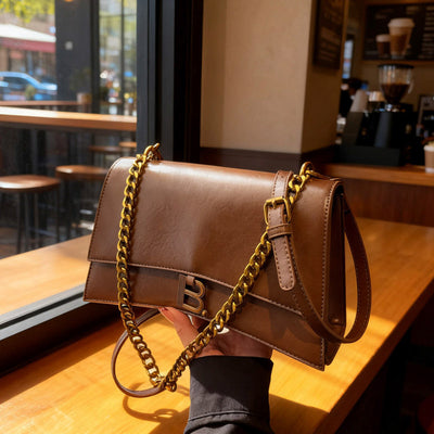 2025 autumn new arrival: unique women's shoulder bag - fashionable chain crossbody bag, vintage-inspired, casual commute style