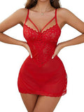 Amazon xiyin  sexy intimates foreign trade mesh suspenders sexy intimates women's sexy lace see-through nightgown