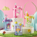 Summer double-drink kids' cup, portable straw cup for boys and girls, elementary school students' school water bottle, square water bottle with double compartments, cartoon cup