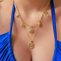 Wholesale european and american beach accessories, starfish and shell necklaces, accessible luxury niche sun pendant stacking collarbone necklaces for women