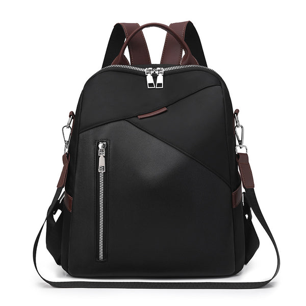 Multifunctional backpack New student casual lightweight travel bag Fashion versatile splicing Trend simple backpack