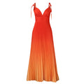 European and american style women's clothing  independent store new deep v-neck sexy ruched camisole bandeau maxi dress