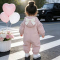 Spring autumnew arrival double-layer jumpsuit baby jacket outing clothes baby girl hooded newborn romper