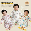 Lyocell comfortable baby summer jumpsuit thin long sleeves air conditioning suit romper newborn harem for boys and girls