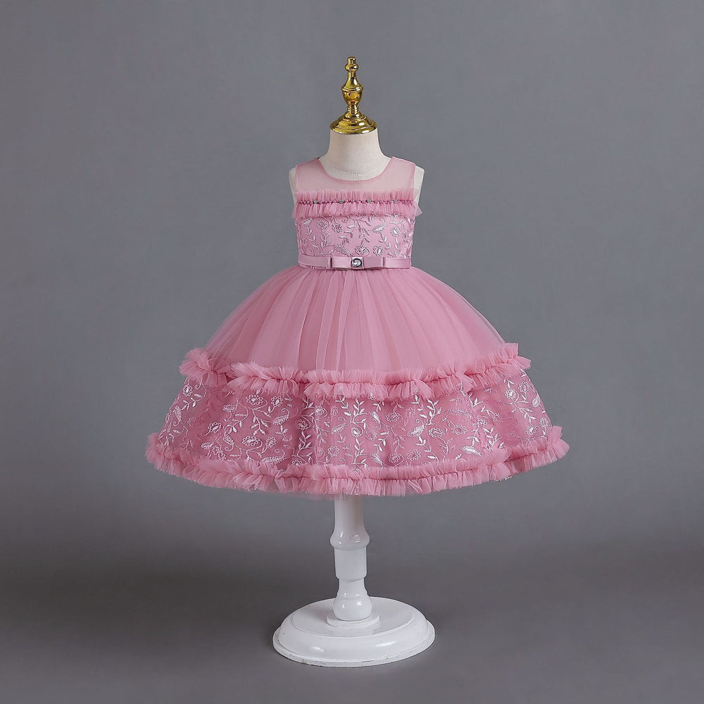 Ready-to-ship toddler tulle cake princess dress - perfect for baby girl's first birthday or special occasion