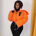 European and american clothing  fall/winter fashion letter embroidery north american cotton coat casual fleece big lapel jacket