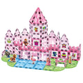 Kids educational diy painted diamond pattern magnetic track building blocks baby puzzle puzzle magnetic sheet square castle toy