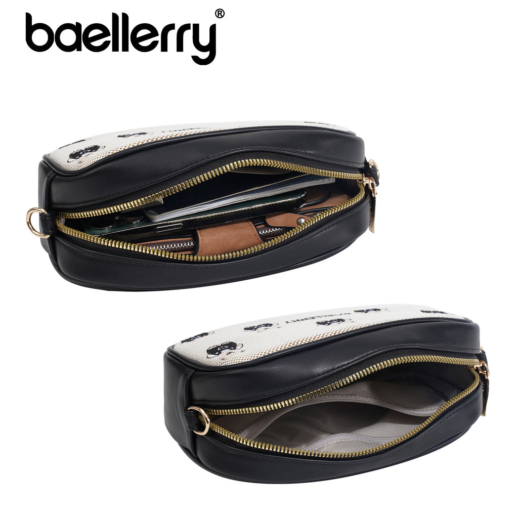 New bear embroidered women's shoulder bag bag messenger bag women's large-capacity hot-selling women's bag fashion pu Korean niche