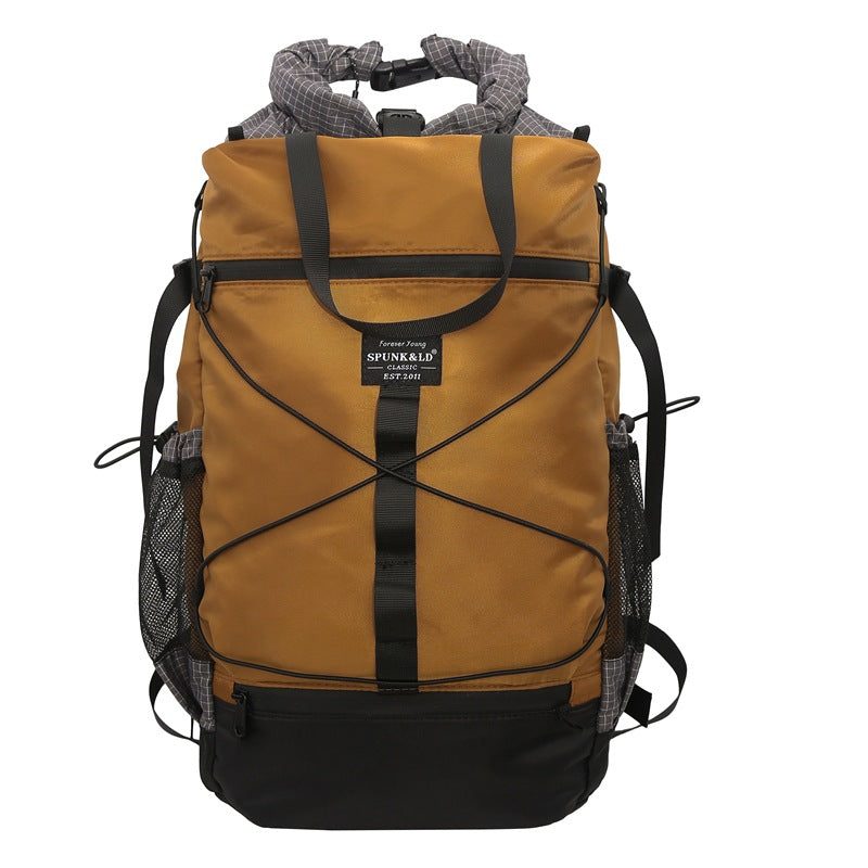 Backpack Outdoor trendy brand Functional wind travel backpack Personalized versatile large-capacity portable dual-purpose backpack