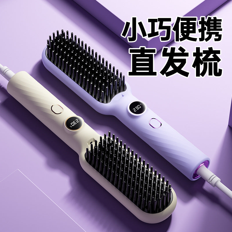 new arrival straightening comb - negative ion, gentle on hair, portable, straight & curl 2-in-1, lazy person's hair straightener - factory direct wholesale